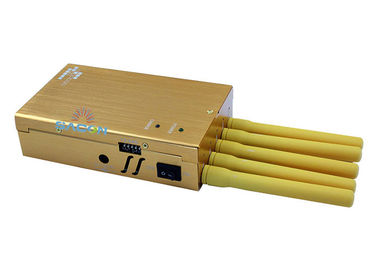 Amarelo 5 Antenas 3G 4G Bloqueador de sinal GPS Wi-Fi para anti- rastreamento