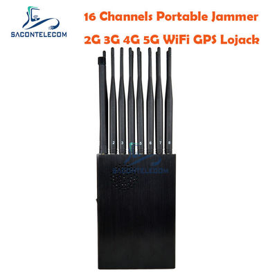 Frequência ultraelevada do VHF do jammer 2G 3G 4G 5G do sinal do telefone celular de GPS L1 L2 12000mAh