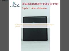 Bloqueador de sinal portátil para drone FPV UAV de 8 canais e 1,5 km de distância