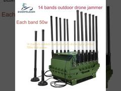 14 canais para exterior resistente à água anti-drone jammer de sinal 700w alta potência