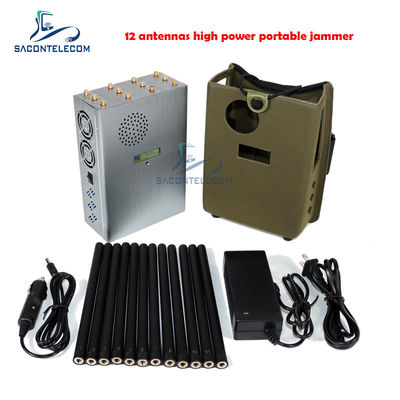 GPSL1 Lojack Interruptor de sinal portátil com 37W de potência total 12 bandas de cobertura e raio de proteção de 40m