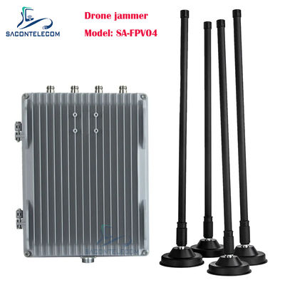 200W 4 canais Veículo montado Drone Jammer FPV Drone Jammer com frequências personalizáveis