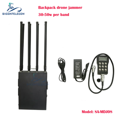 8 bandas 400w Power Man pacote Drone Jammer sinal caixa de metal mochila UAV drone jammer