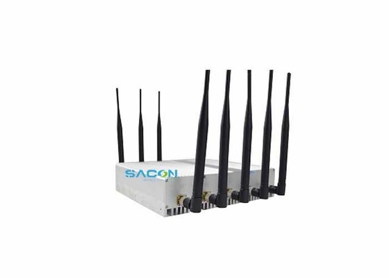Potência de saída de 18W 8 canais Jammer de sinal com alcance de interferência de 40m para bloqueador de telefone celular e WiFi GPS Jammer