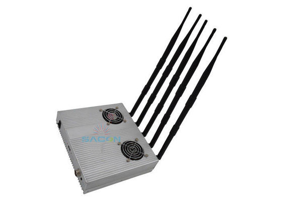 5 Antenas 12 Watt Bloqueador de Celular GPS com Potência de Saída Ajustável para Áreas Seguras