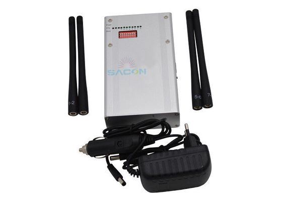 Jammer Digital Portátil para Celular e GPS com Potência de Saída de 6.5w e 4 Antenas para Alcance de Bloqueio de 300-3000 Metros Quadrados
