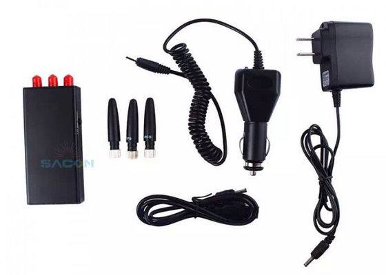 Interruptor GPS portátil de alcance de 5 m com potência de 700 mA e 3 antenas omni para bloqueio eficaz do sinal