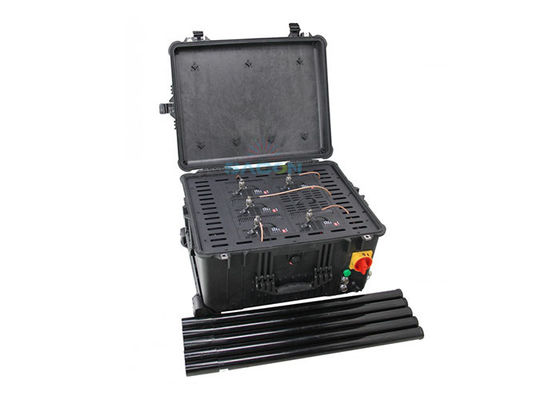 150W Potência de Saída Manpack Jammer com 20-200m de Alcance de Bloqueio e Bloqueador de RF de 5 Bandas