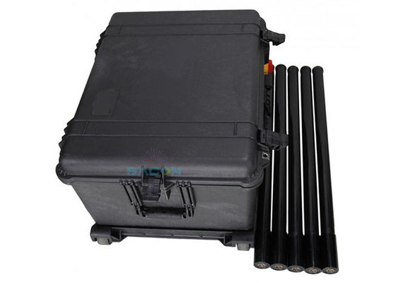 200m alcance 150W Potência 5 bandas portátil Manpack RF Jammer para forças de segurança