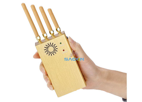 20m alcance 4 antenas 2W potência de saída GPS portátil e sinal jammer jammer com caixa de couro
