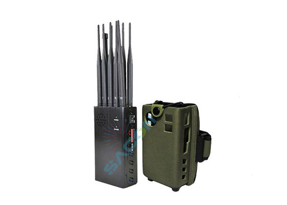 Interruptor de sinal de alta potência de 10W com bateria de 8000mAh e isolador de telefone celular portátil de alcance de interferência de 30m
