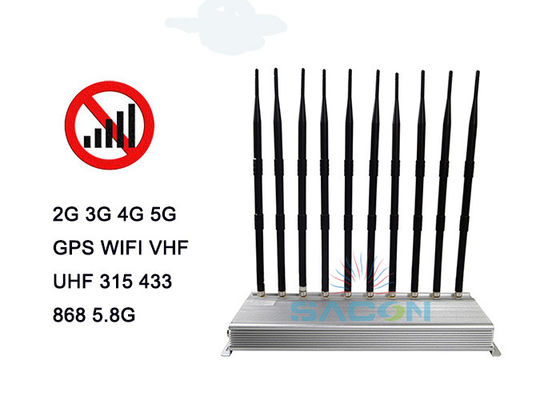 Interruptor de sinal 5G interno com 10 antenas e alcance de raio de 30 m para operação contínua de 24 horas