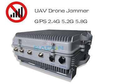 IP64 resistente à água Alta potência 385w Drone Jammer de sinal 1.5km GPS de longa distância 2.4G 5.8G