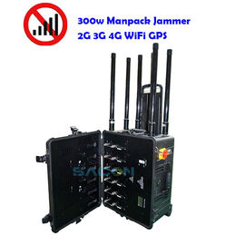 300w Backpack Jammer Prisão Militar Usando Bomba Blcok 2G 3G 4G 5G Wi-Fi Até 500m