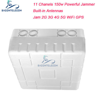 Wifi GPS 5G Bloqueador de interferência de sinal 50m 11 canais PVC 150w