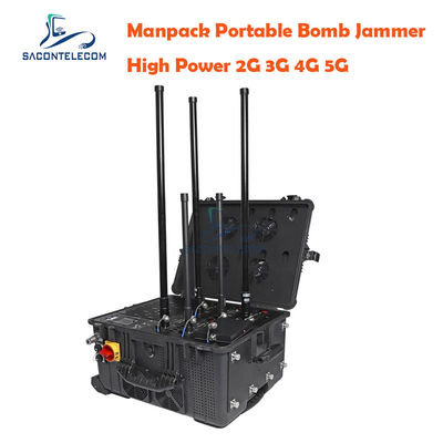 75W Potência de saída 120m Raio de interferência DC24V Fornecimento de energia IED RF Manpack Jammer para forças de segurança