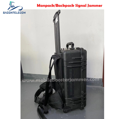 Lock GPS 6 canais Manpack Jammer 2G 3G 4G 5G 120w Mochila de alta potência
