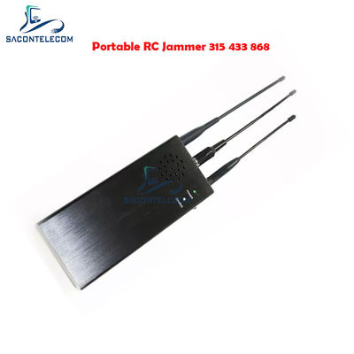 10W Potência de Saída Carro Controle Remoto Sinal Jammer com 100m Raio de Bloqueio e Bateria de 8000mAh