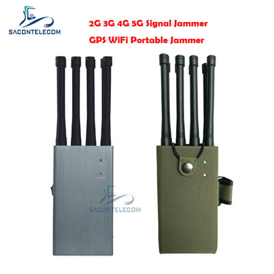 Interruptor de sinal portátil de 8W 8 antenas com raio de 30m para GPS Wi-Fi 2G 3G 4G 5G Bloqueio