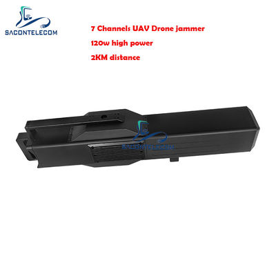 7 arma do jammer do zangão da distância do poder superior 2KM do jammer 120w do sinal do zangão dos canais anti