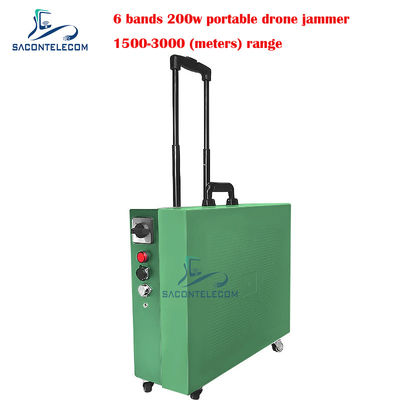 Tipo de reboque Drone Jammer de sinal 200w Alta potência 3km Distância para DJI