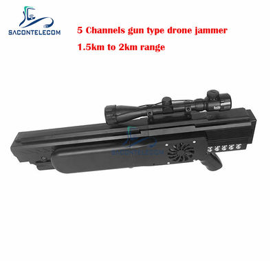 O construtor 1500 do jammer do sinal do zangão da arma do UAV mede 5 canais construídos na bateria