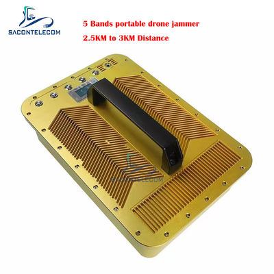 3KM 5 Bandas Portátil Drone Jammer Blocker 900mhz 2.4G GPS1.5G 5.2G 5.8G