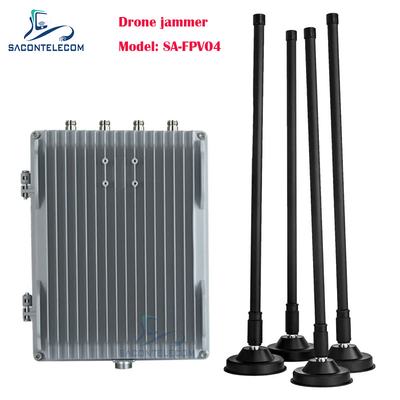 4 canais 200w poderoso bloqueador de sinal de drone veículo montado FPV bloqueador de drone