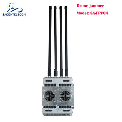 200W 4 canais Veículo montado Drone Jammer FPV Drone Jammer com frequências personalizáveis