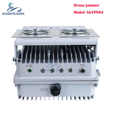 200W 4 canais Veículo montado Drone Jammer FPV Drone Jammer com frequências personalizáveis