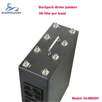 8 bandas 400w Power Man pacote Drone Jammer sinal caixa de metal mochila UAV drone jammer