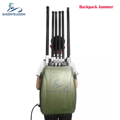 6 canais 300w Poderosos Mochila Drone Jammer de sinal 433 900mhz GPS 2.4G 5.8G