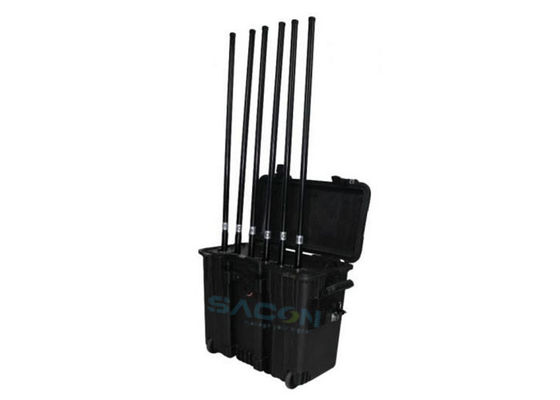 220w High Power Drone Signal Jammer 2 horas de trabalho com controle remoto