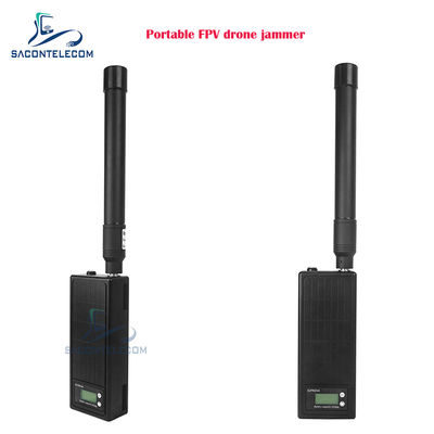 Interruptor de drones portátil FPV com alcance de 1,5 km e 50W de alta potência para interferência de sinal anti-drone