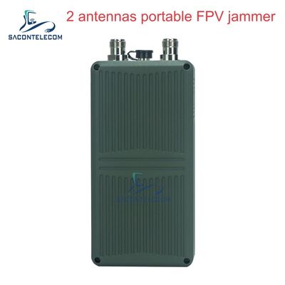 Bloqueador de drones portátil de 2 bandas portátil com 60W de potência de saída e bateria de 32000mAh
