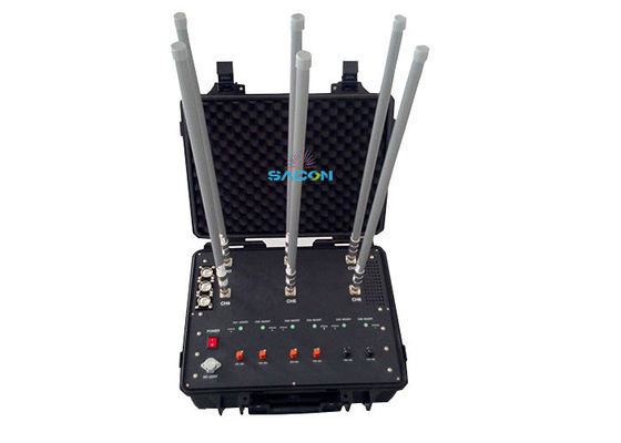 20-2700MHz 8 Bandas Manpack Jammer com 50 Watts de potência de saída caixa de puxa-mão sistema de defesa Jammer