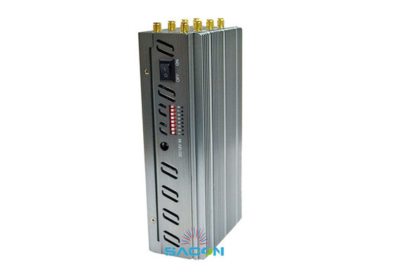 Interruptor de sinal portátil de 8 watts com alcance de 30 m e 8 antenas para bloqueio de telefones celulares