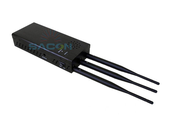 Bloqueador de Sinal Portátil de Alta Potência 10W com Bateria de 8000mAh e Antena Omnidirecional para Bloqueio Remoto de Carro