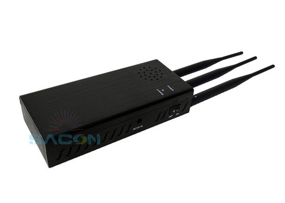 Bloqueador de Sinal Portátil de Alta Potência 10W com Bateria de 8000mAh e Antena Omnidirecional para Bloqueio Remoto de Carro