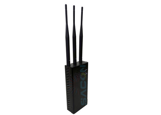 Bloqueador de Sinal Portátil de Alta Potência 10W com Bateria de 8000mAh e Antena Omnidirecional para Bloqueio Remoto de Carro