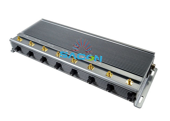 Potência de saída de 40W 5G Jammer de sinal com raio de interferência de 80m e 3 ventiladores de resfriamento