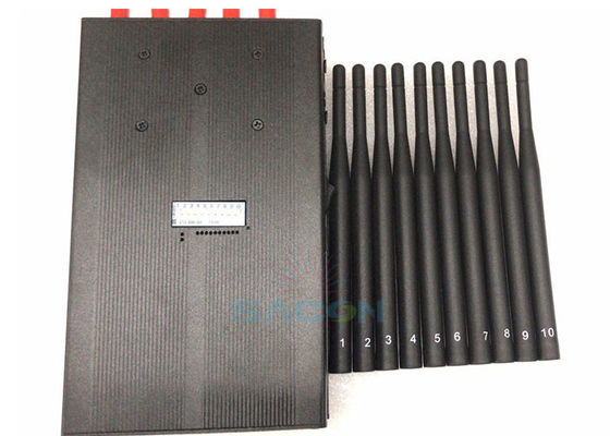 Bloqueador de interferência de sinal 5G portátil com 10 antenas de 15m de alcance e bateria de 8000mAh
