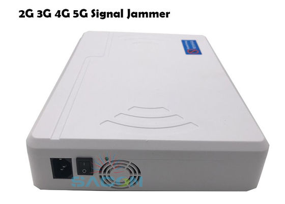 8 Canais 20W Potência de Saída Bloqueador de Sinal Móvel com Antenas Embutidas para Bloqueio 2G 3G 4G 5G WiFi GPS