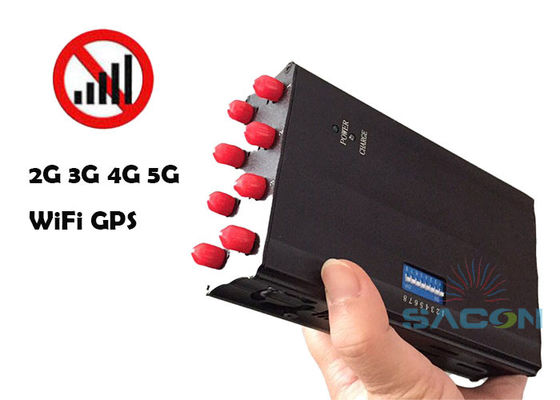 8 Antenas 20m Alcance 4W Potência de Saída Bloqueador de Sinal de Celular Bloqueador de WiFi