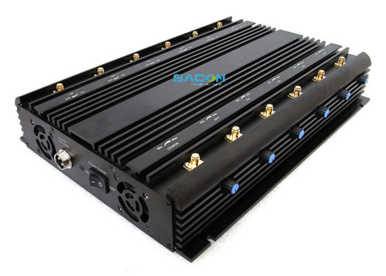 30W Potência de Saída 12 Canais Bloqueador de Sinal Sem Fio com Design de Adaptador de Carro para Bloqueio de Celular em Prisão