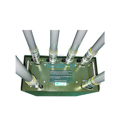 6 antenas 75W 100m Range Manpack Jammer de sinal telefônico com bateria incorporada