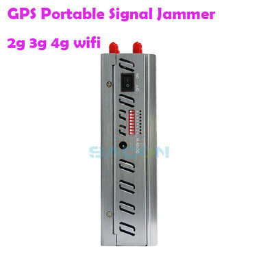 Bloqueador de Sinal GPS Portátil com Bateria de 8000mAH e 8 Antenas para Bloqueio de Sinal 2G 3G 4G