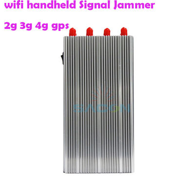 Bloqueador de Sinal GPS Portátil com Bateria de 8000mAH e 8 Antenas para Bloqueio de Sinal 2G 3G 4G