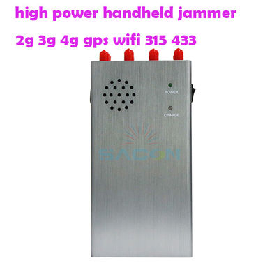 Bloqueador de Sinal GPS Portátil com Bateria de 8000mAH e 8 Antenas para Bloqueio de Sinal 2G 3G 4G