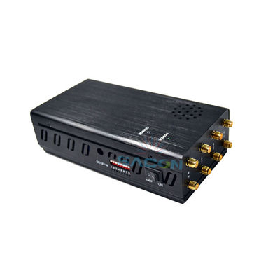 Interruptor de sinal móvel portátil de 8 bandas com bateria de 8000 mAh e interruptor de penetração ajustável para bloqueio WiFi GPS 2G 3G 4G